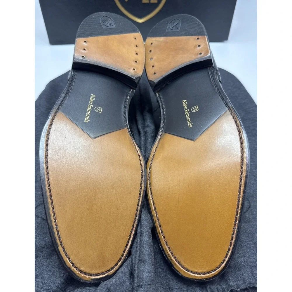Allen Edmonds Jefferson 2.0 Wingtip Oxfords Black Mens 7 E Dust Bags